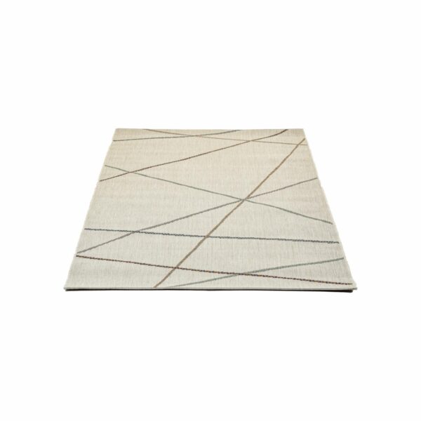 Alfombra Motivo Mundo Rayas Tonos Beige THREE CARPENTS 120 x 170 Cm