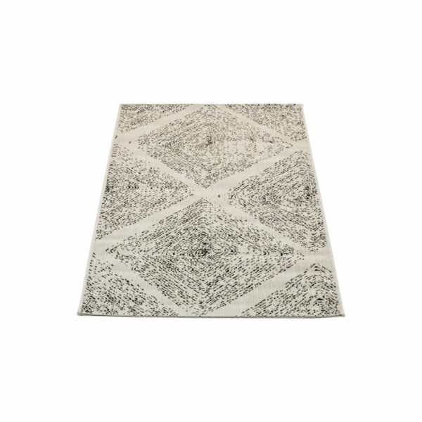 Alfombra Diseño Líneo De Rombos Gris THREE CARPENTS 80 x 150 Cm