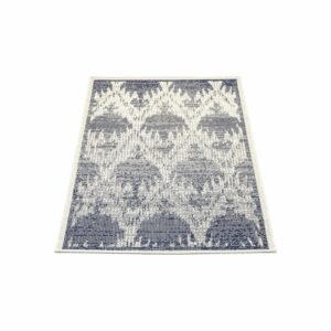 Alfombra Diseño Líneo Arabescos Azul THREE CARPENTS 80 x 150 Cm