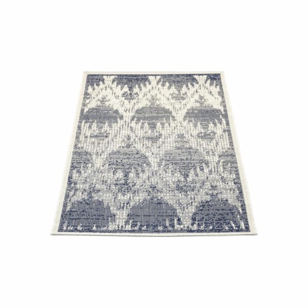 Alfombra Diseño Líneo Arabescos Azul THREE CARPENTS 80 x 150 Cm