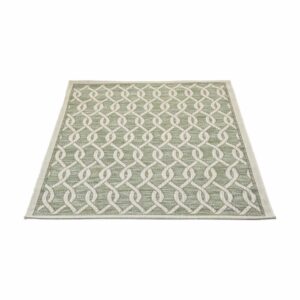 Alfombra Modelo Breeze Entrelazado Verde THREE CARPENTS 120 x 170 Cm