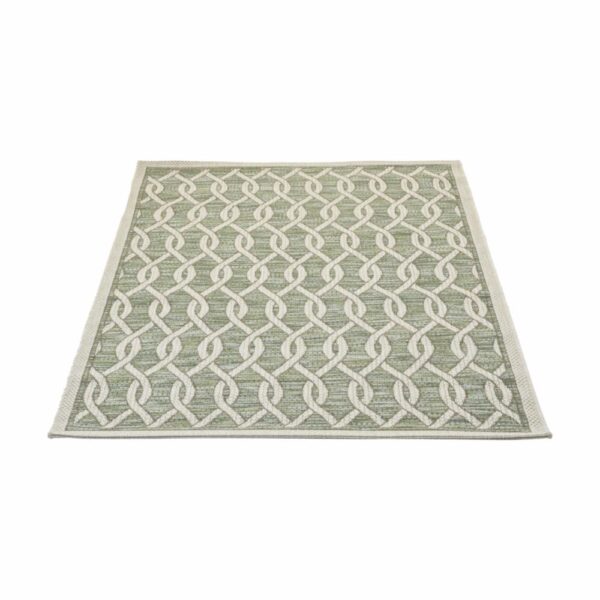 Alfombra Modelo Breeze Entrelazado Verde THREE CARPENTS 120 x 170 Cm