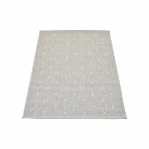 Alfombra Diseño Líneo De Rombos Taupé Con Beige THREE CARPENTS 80 x 150 Cm