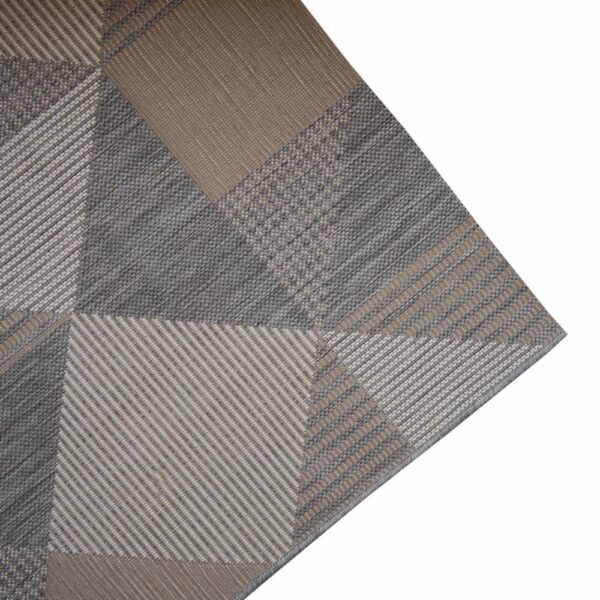 Alfombra Rombos Beige Con Grises BALTA 150 X 80 Cm - Imagen 2