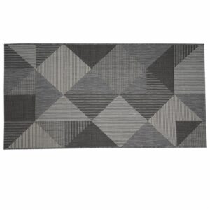 Alfombra Rombos Cafés Con Beige BALTA 150 X 80 Cm