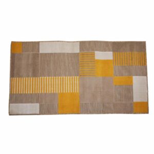 Alfombra Cuadros Café Con Amarillo BALTA 150 X 80 Cm