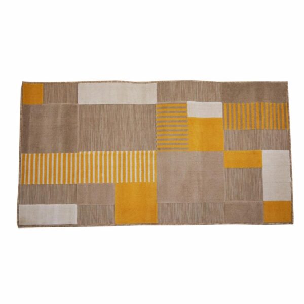 Alfombra Cuadros Café Con Amarillo BALTA 150 X 80 Cm