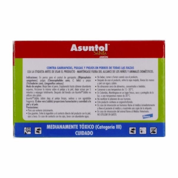 Jabón Para Mascota Antiparasitario Externo Con Sábila ASUNTOL 90 G - Imagen 2