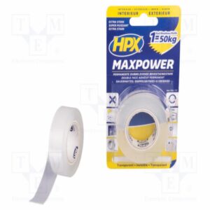 Cinta Doble Faz Transparente HPX 19MM X 2M