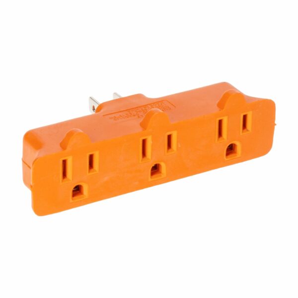 Adaptador De Corriente Triple Color Naranja KYWI Unidad - Imagen 2