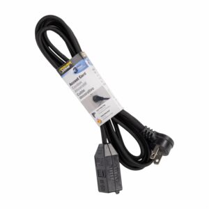 Extencion Electrica Color Negra 3 Tomas POWER ZONE 9 Pies