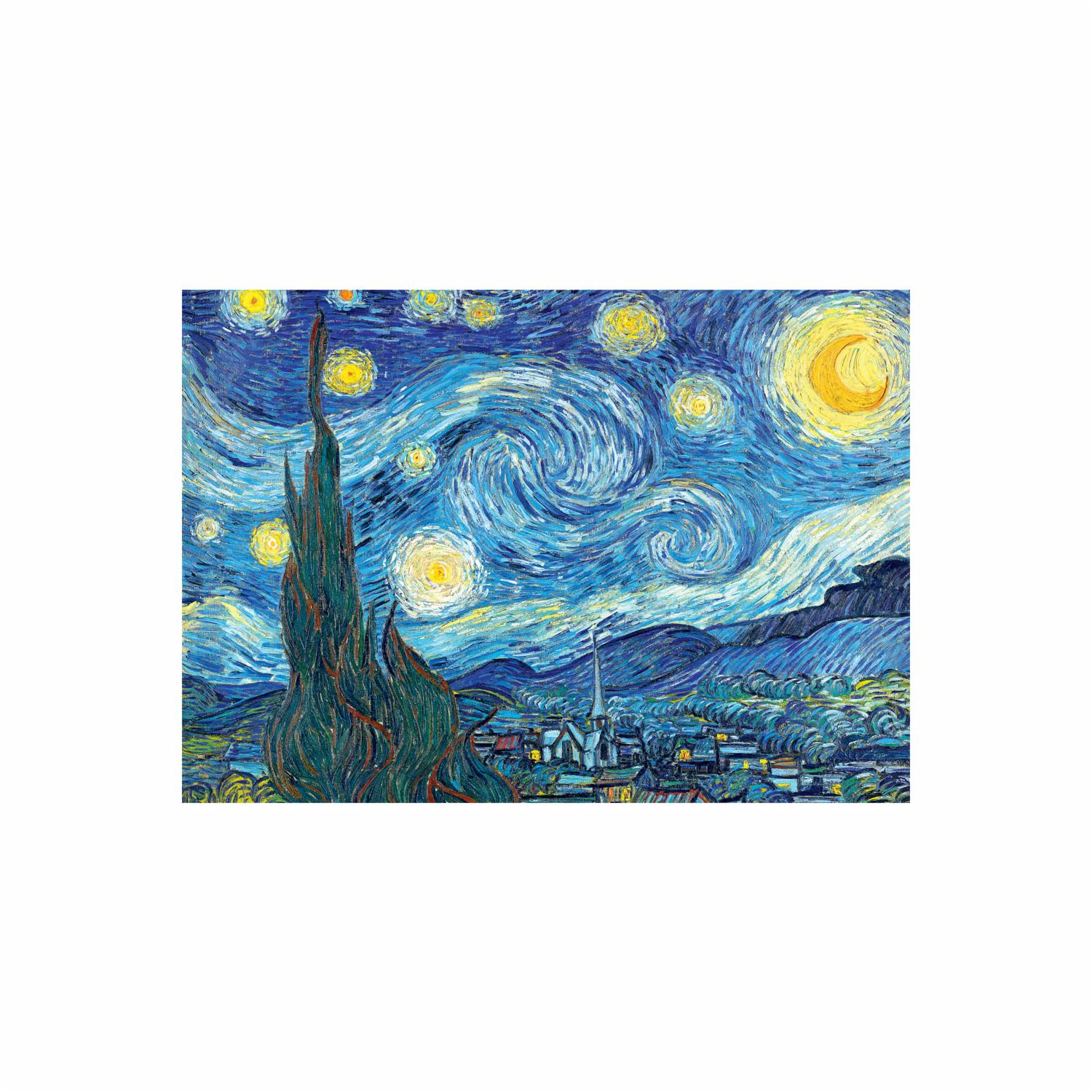 Rompecabezas La Noche Estrellada De Vincent Van Gogh TREFL 1000 Piezas - Imagen 2