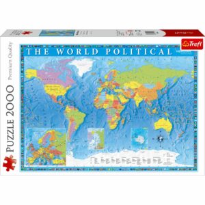 Rompecabezas Mapa Político Del Mundo TREFL 2000 Piezas