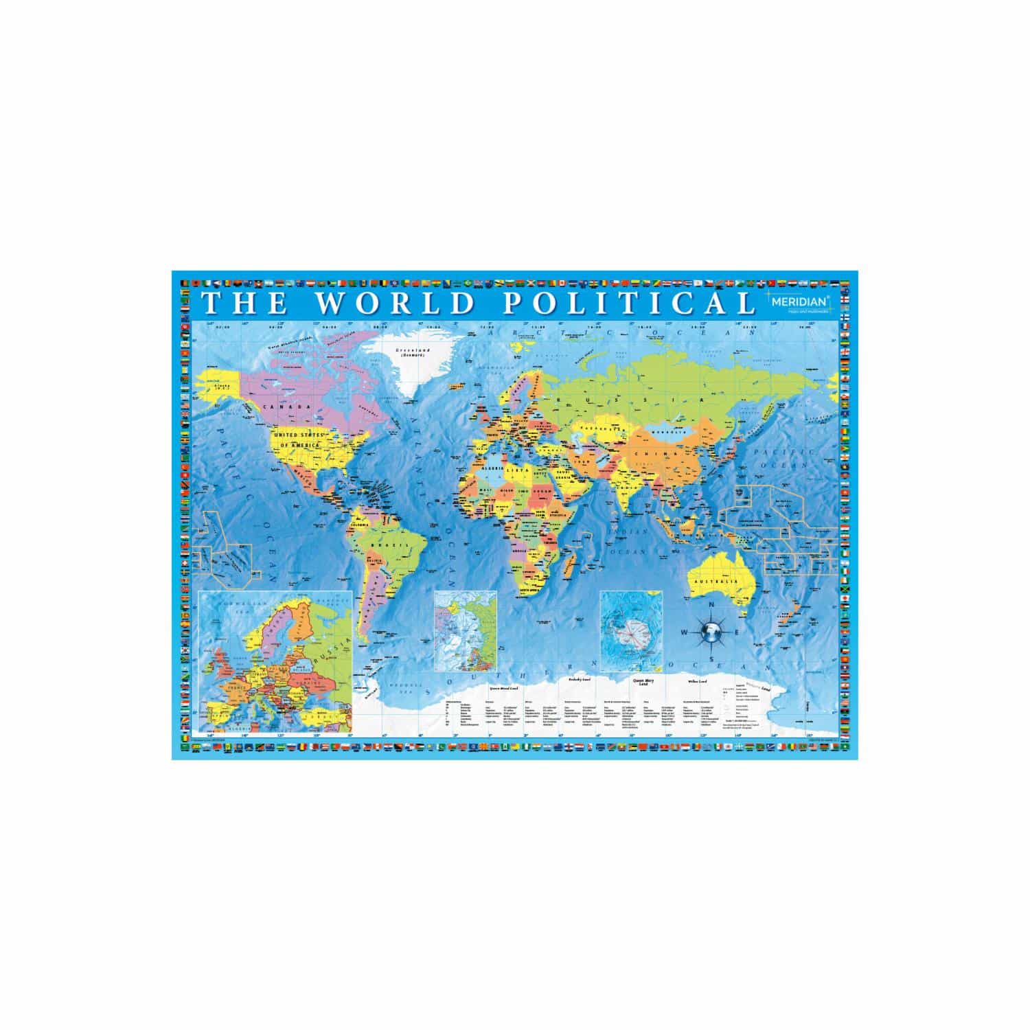 Rompecabezas Mapa Político Del Mundo TREFL 2000 Piezas - Imagen 2