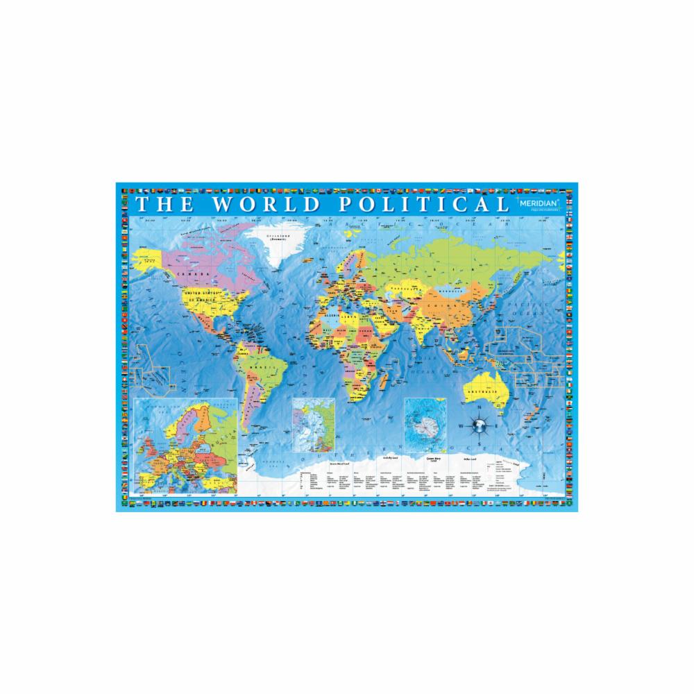 Rompecabezas Mapa Político Del Mundo TREFL 2000 Piezas - Imagen 2