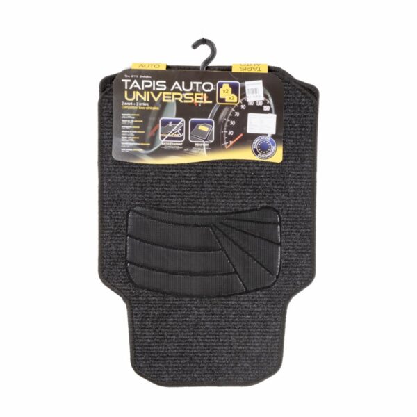 Moqueta Para Auto Furom Negro De Caucho CUSTO 4 Piezas