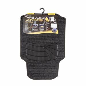 Moqueta Para Auto Furom Negro De Caucho CUSTO 4 Piezas