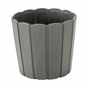 Maceta Cónica Rayas 144X144X130 Gris PROSPERPLAST Unidad