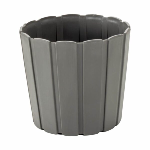 Maceta Cónica Rayas 144X144X130 Gris PROSPERPLAST Unidad