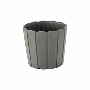 Maceta Cónica Rayas 144X144X130 Gris PROSPERPLAST Unidad