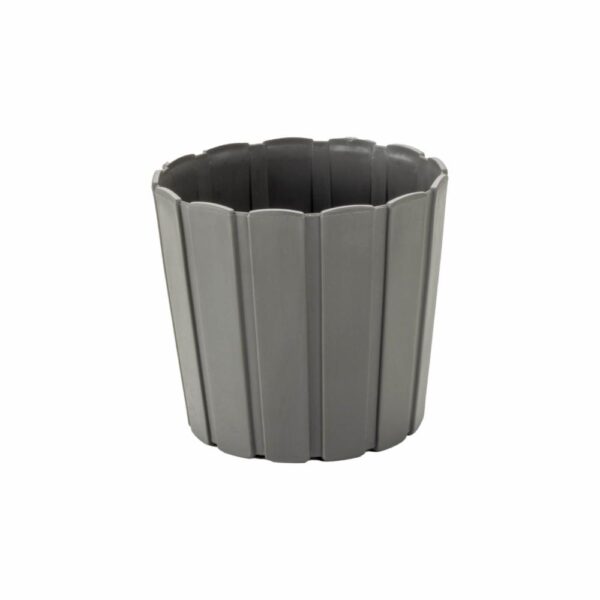 Maceta Cónica Rayas 144X144X130 Gris PROSPERPLAST Unidad