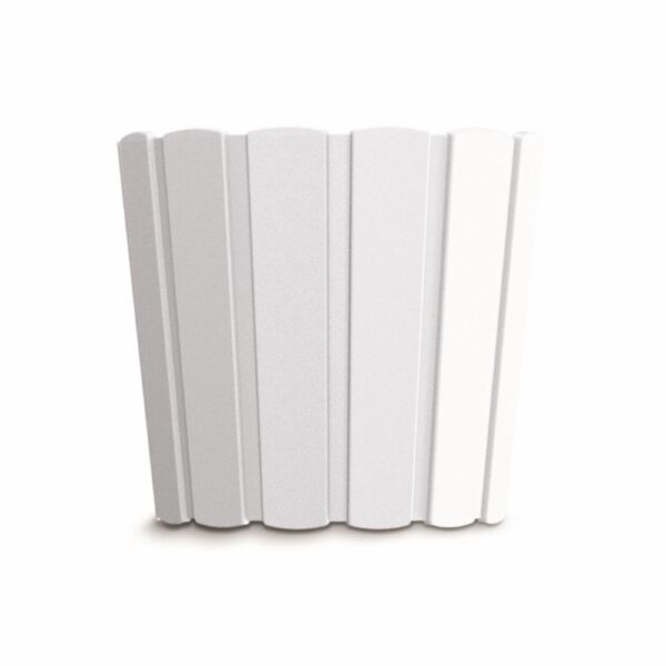 Maceta Cónica Rayas Blanco 19 9 PROSPERPLAST Unidad