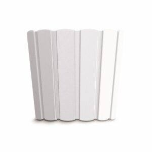 Maceta Cónica Rayas Blanco 19 9 PROSPERPLAST Unidad