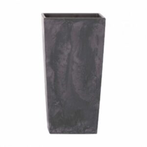 Maceta Rectangular Alta Gris Obscuro PROSPERPLAST 19,5 X 19,5 X 37,5 Cm
