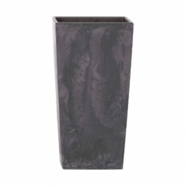 Maceta Rectangular Alta Gris Obscuro PROSPERPLAST 19,5 X 19,5 X 37,5 Cm