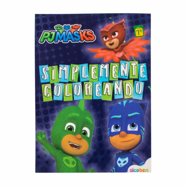 Libro Infantil PJ Mask Simplemente Coloreando Azul SICOBEN Unidad