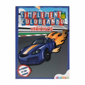 Libro Infantil Simplemente Coloreando Vehiculos SICOBEN 24 Páginas