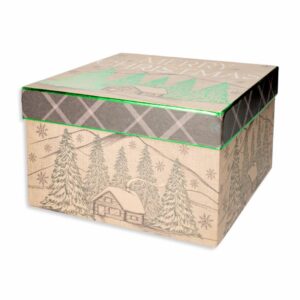 Caja Para Regalo Cuadrada Kraft THE LINDY BOWMAN Grande