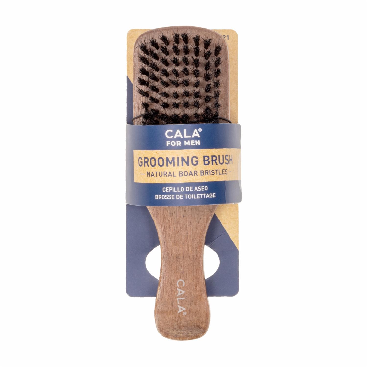 Cepillo De Cabello Grooming Brush Dark Wood Natural Boar Bristles CALA FOR MEN Unidad - Imagen 2