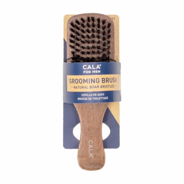 Cepillo De Cabello Grooming Brush Dark Wood Natural Boar Bristles CALA FOR MEN Unidad