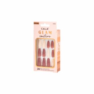 Kit De Unas 24 Pc / Glam Couture - Med Coffin Marble/Mauve- 24 Pc Nail Kit CALA Unidad