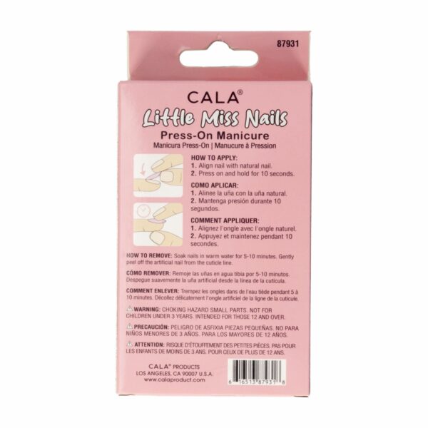 Uñas Postizas Negro Y Rosado CALA 24 Piezas - Imagen 2