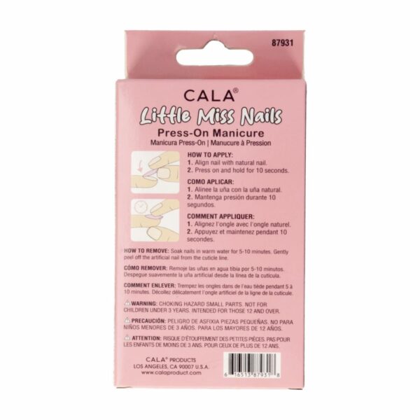 Uñas Postizas Negro Y Rosado CALA 24 Piezas - Imagen 2