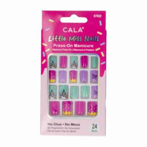 Uñas Postizas Rosado Y Lila CALA 24 Piezas