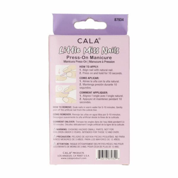 Uñas Postizas Morado Amarillo Verde CALA 24 Piezas - Imagen 2