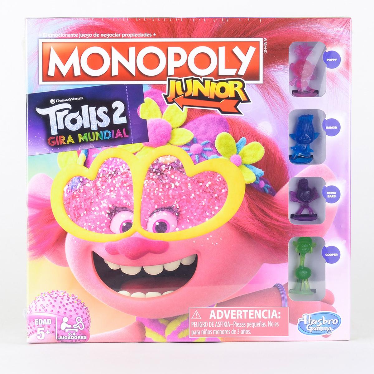 Juego De Mesa HASBRO Monopoly Junior Trolls 2