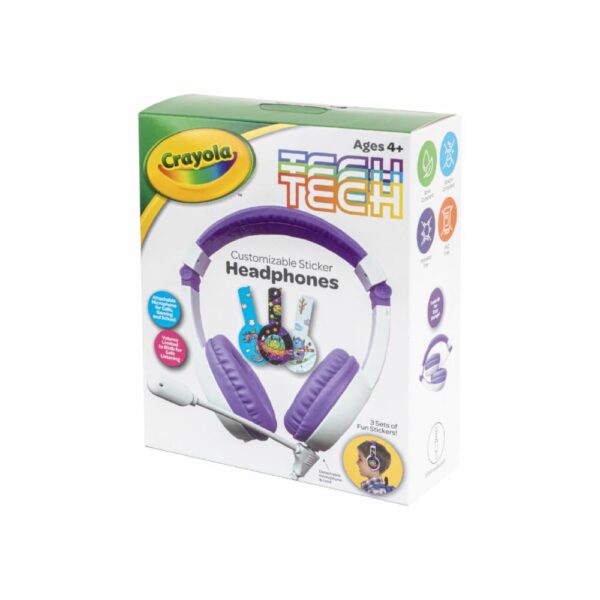 Auriculares Niños Control Morado CRAYOLA Con Cable - Imagen 3