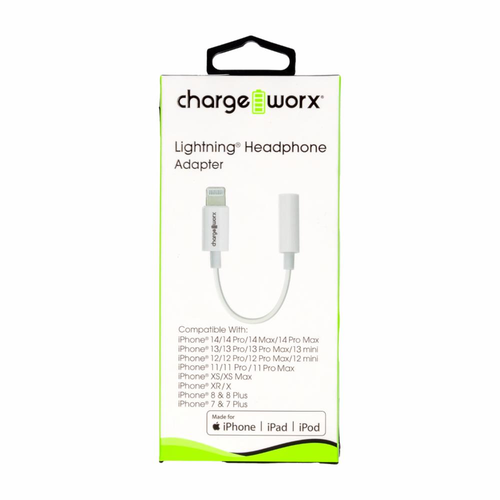 Adaptador De Audífonos Para IPhone CHARGE WORX Unidad Megamaxi