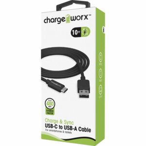 Cable De Carga Usb A Tipo C Negro CHARGE WORX Unidad