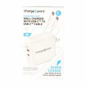 Cargador De Pared Cable USB-C A Lightning IPhone CHARGE WORXS 20 W