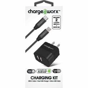 Kit De Carga Micro Usb/ Tipo C CHARGE WORXS 1 Metro