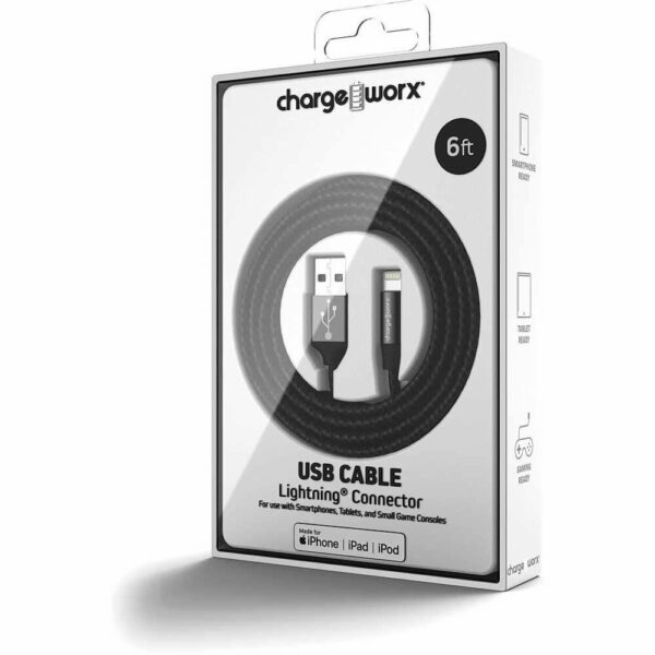 Cable De Carga Lightning CHARGE WORXS 6 Ft