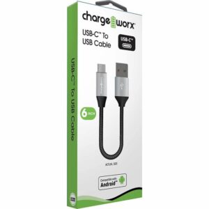 Cable Usb-c A Usb-a Negro CHARGE WORXS Unidad