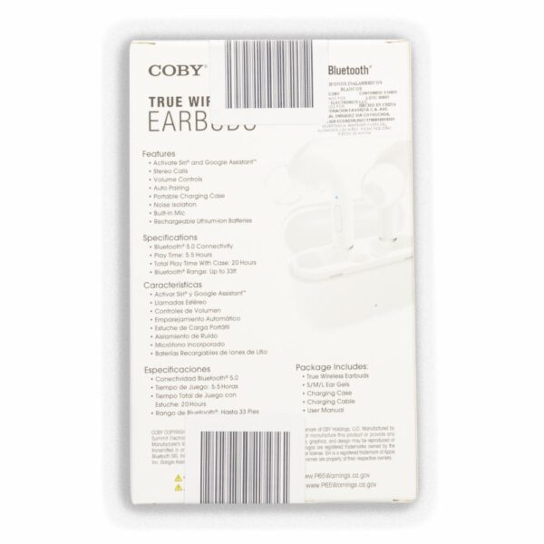 Audífonos CETW516WHT COBY Bluetooth