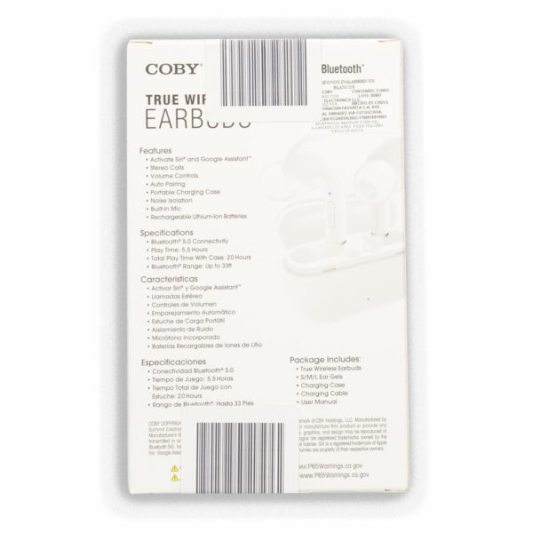 Audífonos CETW516WHT COBY Bluetooth - Imagen 4