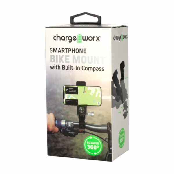 Soporte De Celular Biciclete Con Brujula CHARGE WORX CHA-CX9722BK - Imagen 4